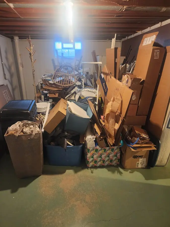 Roll-off dumpster container at job site for 8 Yard Dumpster Rental in West Chester